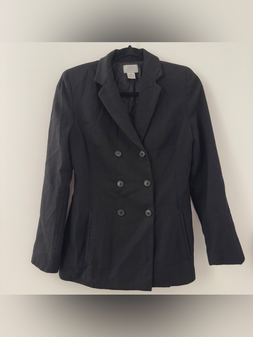 Vintage Y2K 2000s Ann Taylor Loft Wool Suit Blazer Size 4 Small S Lined Workwear